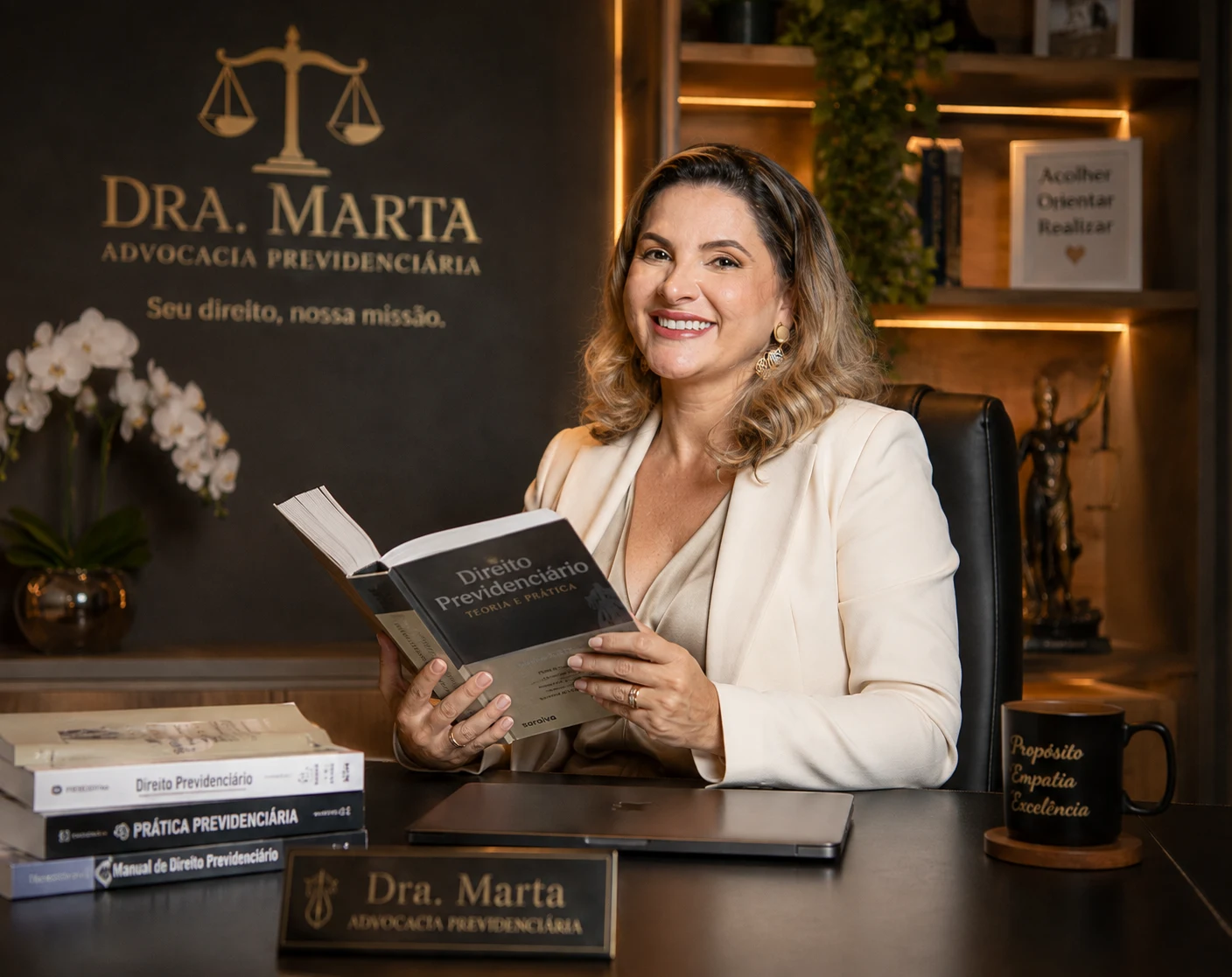 Dra. Marta Francisca em momento de estudo